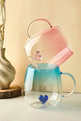Perotti Premium Love Design Glass Mug Set - 2 x 400ml - TryAladdin