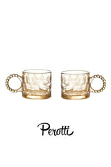 Perotti Premium Ringo Stone Color Glass Tea Coffee Mugs - 325ml 6 - Pack - TryAladdin
