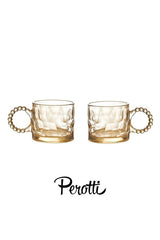 Perotti Premium Ringo Stone Color Glass Tea Coffee Mugs - 325ml 6 - Pack - TryAladdin