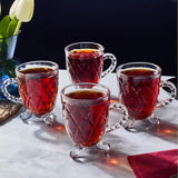 Perotti Premium Turkish Footed Tea Glass Set - 4 x 200ml - TryAladdin