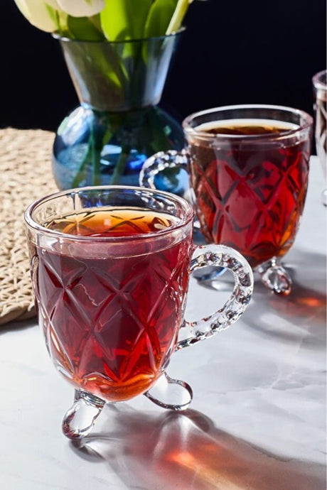 Perotti Premium Turkish Footed Tea Glass Set - 4 x 200ml - TryAladdin