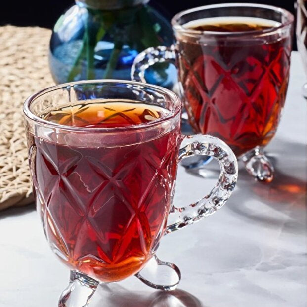 Perotti Premium Turkish Footed Tea Glass Set - 4 x 200ml - TryAladdin