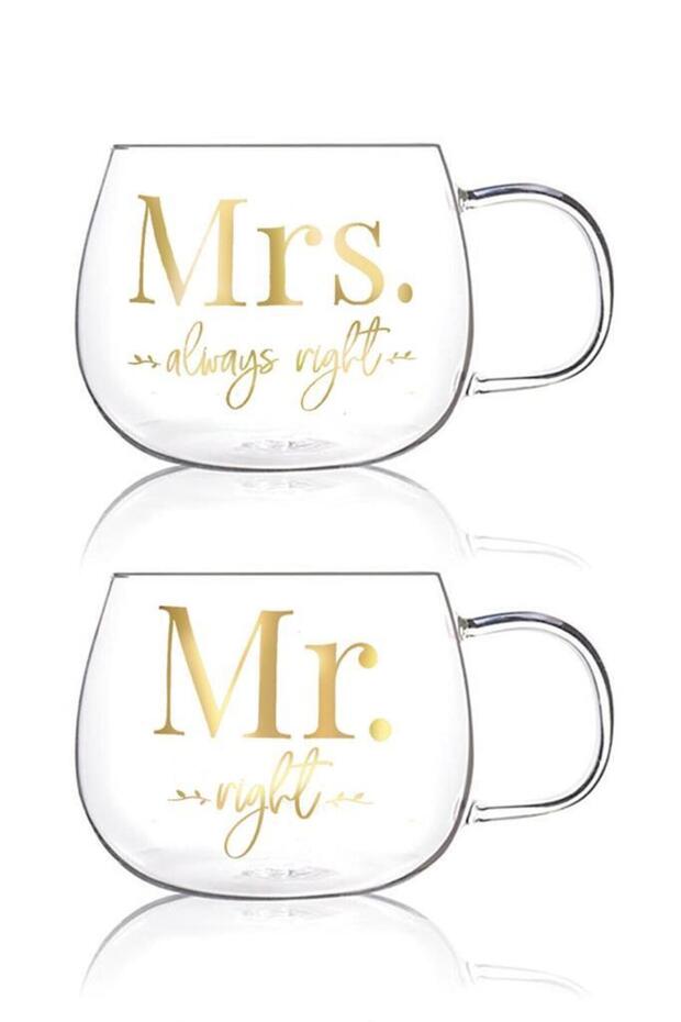 Perotti Professional Mr. & Mrs. Magnolia Dessert Glass Mugs - Set of 2 x 400ml - TryAladdin