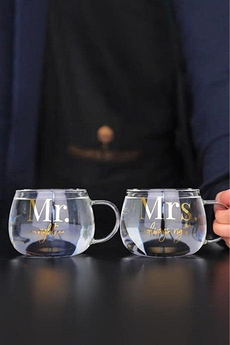 Perotti Professional Mr. & Mrs. Magnolia Dessert Glass Mugs - Set of 2 x 400ml - TryAladdin