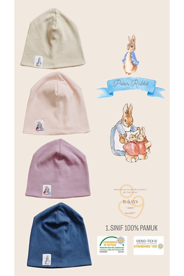 Peter Rabbit Baby Beanie 100% Cotton - TryAladdin