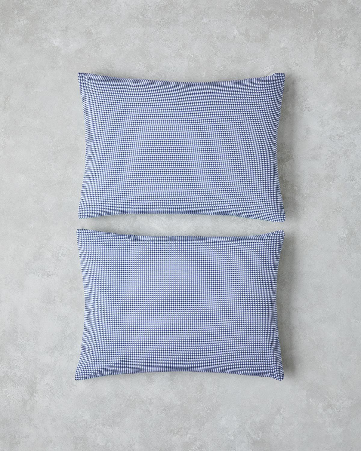 Premium-Soft-Cotton-Pillowcase-Set-Green-Blue-Check