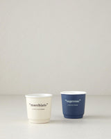 Professional New Bone China Espresso Cup Saucer Set Navy Cream