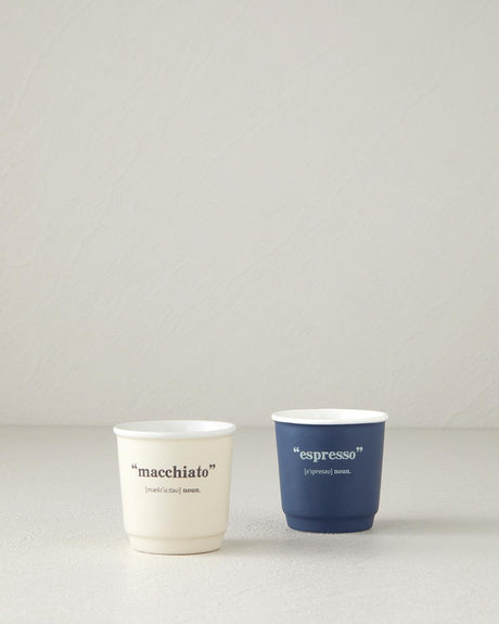 Professional New Bone China Espresso Cup Saucer Set Navy Cream