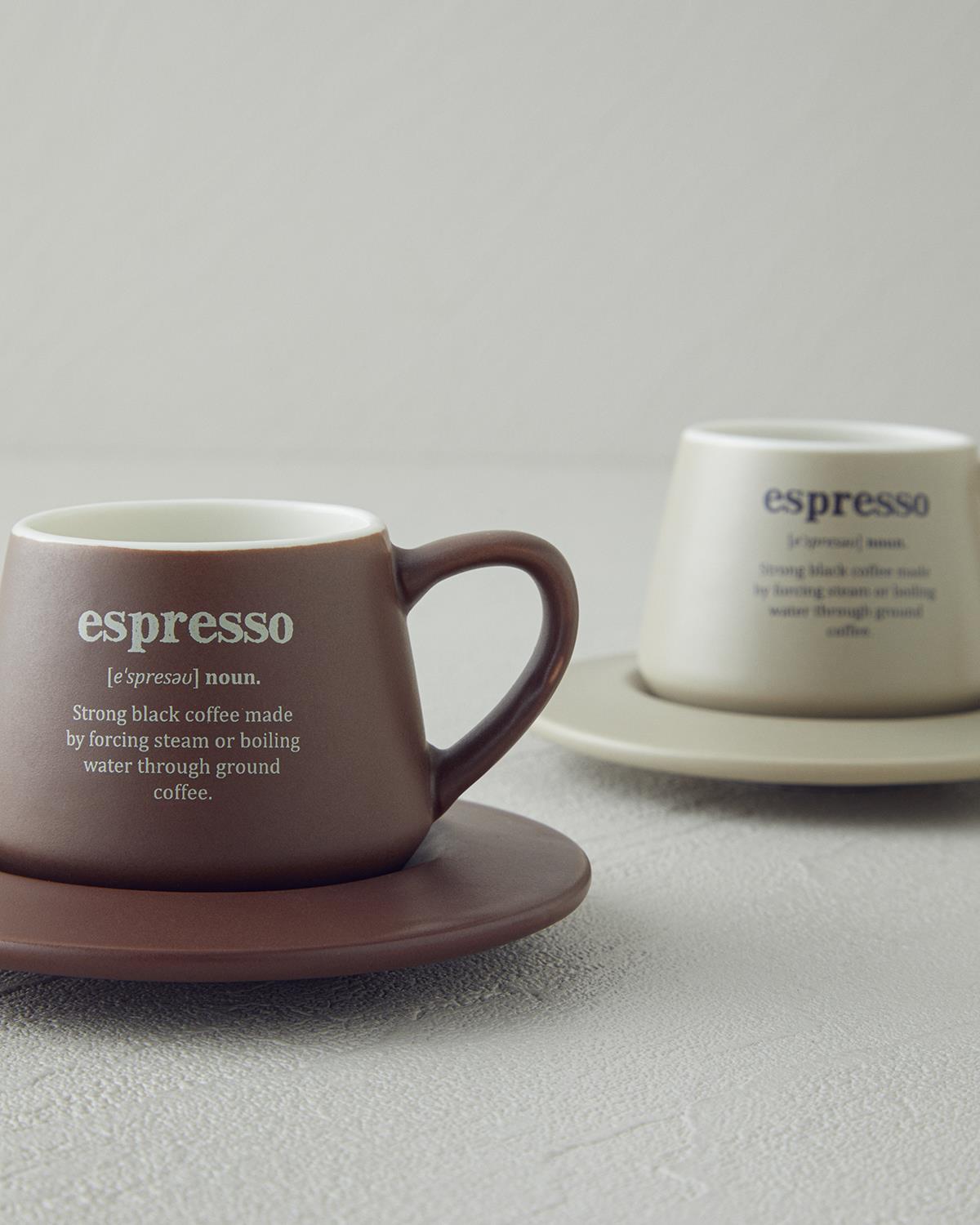 Premium New Bone China Espresso Coffee Cup Set   2 Person 4 Piece