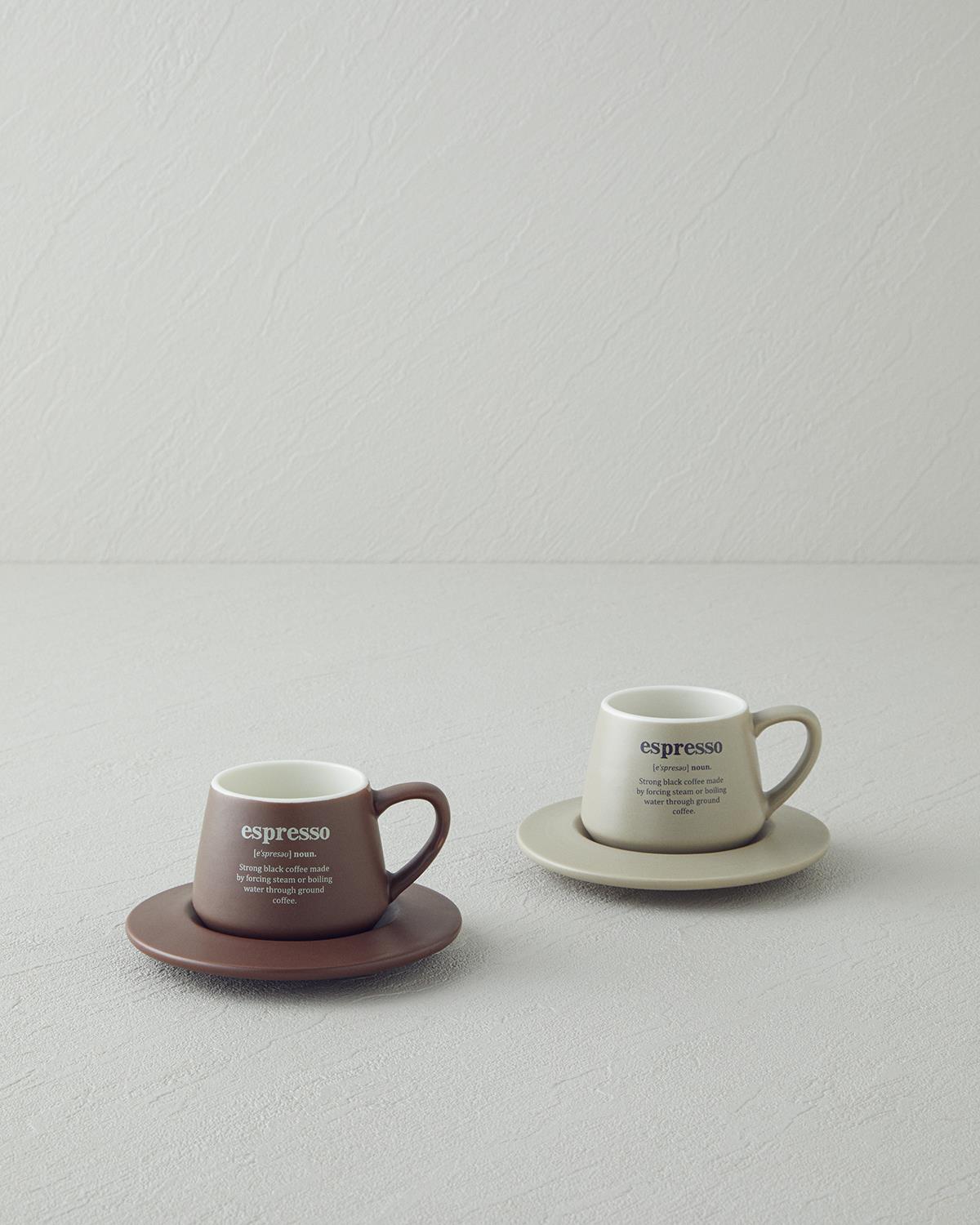 Premium New Bone China Espresso Coffee Cup Set   2 Person 4 Piece