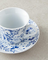 Ensemble de 4 tasses à café turc en porcelaine premium bleue pour 2 personnes