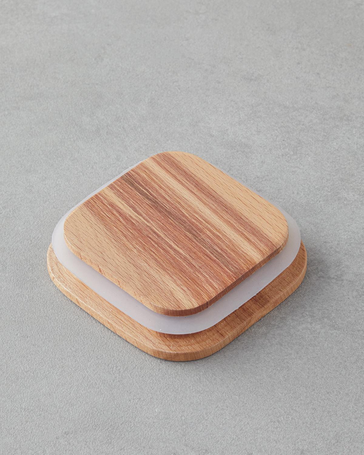 Professional Glass 4 Compartment Serving Dish Wooden Lid