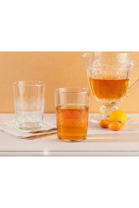 Pierretta White Ribbed Professional Beverage Glass Set - 4x510ml - TryAladdin