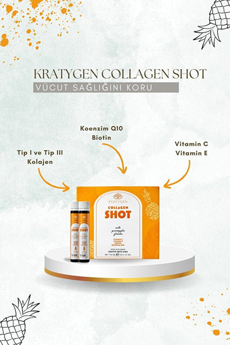 Pineapple Collagen Shot - 30x25ml Hydrolyzed Liquid - TryAladdin