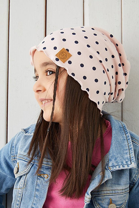 Pink Polka Dot Baby Beanie - 100% cotton & Soft - TryAladdin