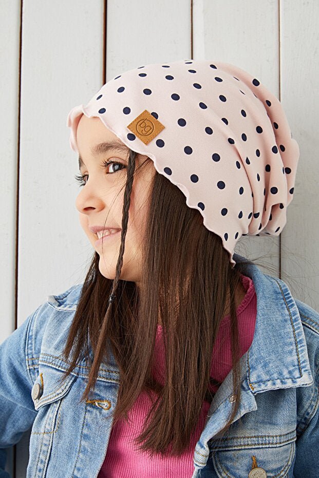 Pink Polka Dot Baby Beanie - 100% Cotton & Soft - TryAladdin