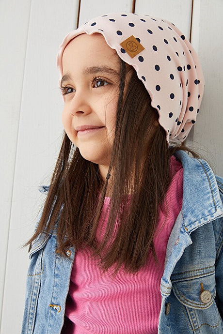 Pink Polka Dot Baby Beanie - 100% cotton & Soft - TryAladdin