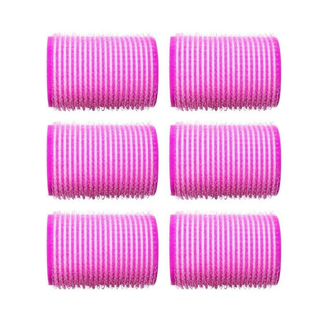 Pink Velcro Sponge Hair Rollers - 6 Pack for Heatless Curls - TryAladdin