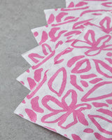 Premium Floral Design Pink Paper Napkins   20 Count Bulk Pack