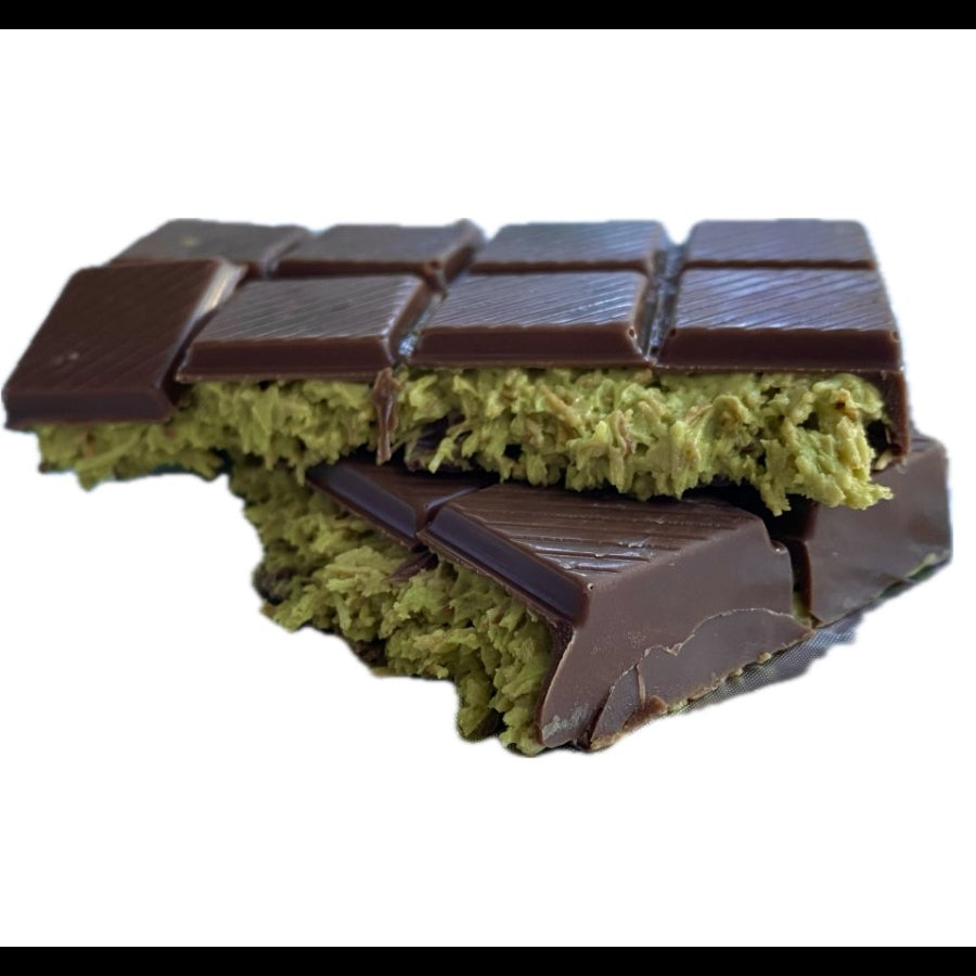 Pistachio Praline Dubai Chocolate Bar – Crispy & Nutty Delight 71gr - TryAladdin