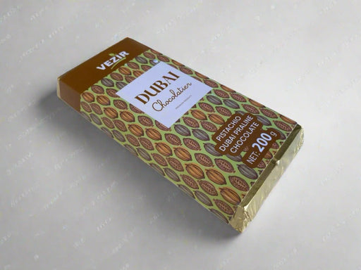 Pistachio Praline Dubai Chocolate Bar – Crispy & Nutty Delight