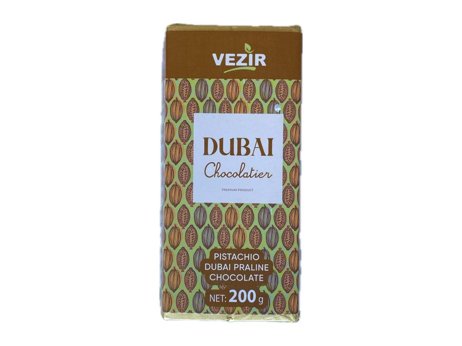 Pistachio Praline Dubai Chocolate Bar – Crispy & Nutty Delight