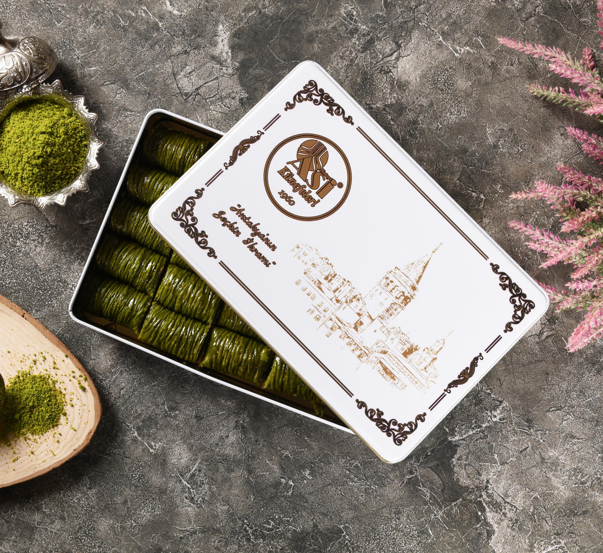 Asi | Pistachio Sarma Baklava in Gift Metal Box