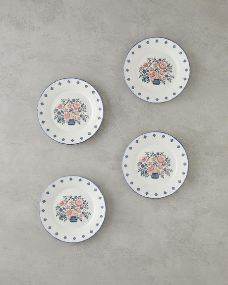 Premium-Pixel-Pattern-Porcelain-Dessert-Plate-Set-4-Piece