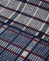 Premium Wholesale Cotton Acrylic Double Plaid Blanket Navy