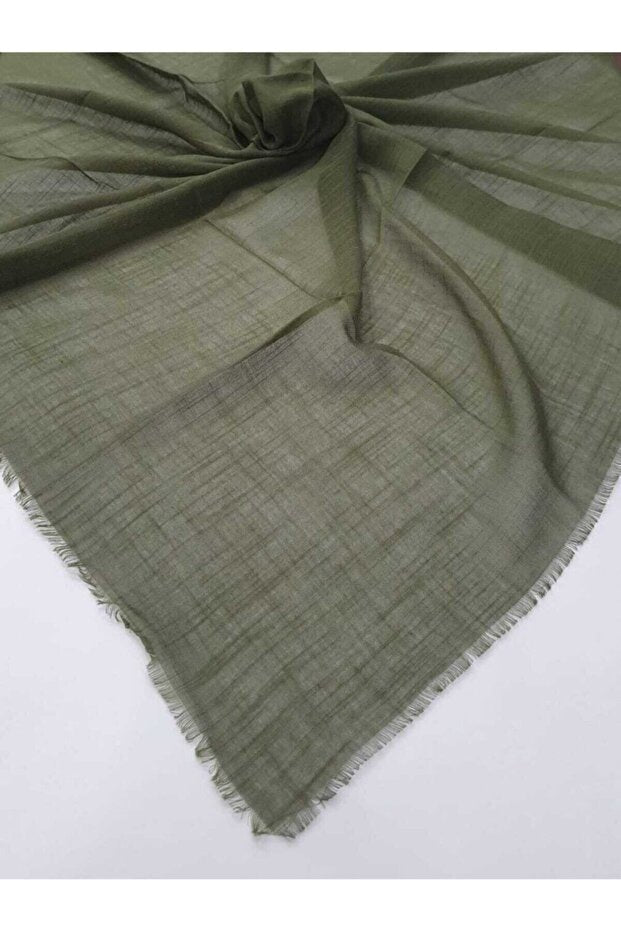 Plain Haki Cotton Scarf - Soft & Breathable - TryAladdin