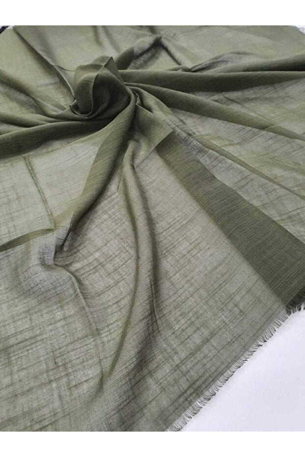 Plain Haki Cotton Scarf - Soft & Breathable - TryAladdin