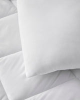Professional-Grade Microfiber Double Duvet Pillow Set - White