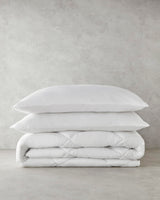 Professional-Grade Microfiber Double Duvet Pillow Set - White