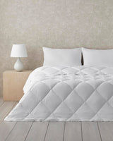 Professional-Grade Microfiber Double Duvet Pillow Set - White
