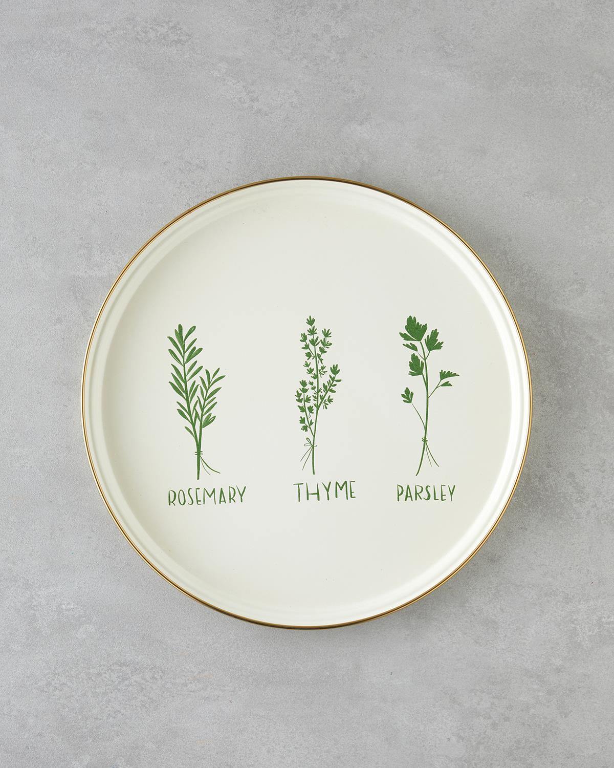 Professional Grade Enamel Serving Tray - Durable Green Finish