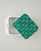 Professional 4 Piece Melamine Breakfast Serving Set   Glass Lids   Dark Green