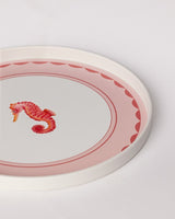 Plastic Round Serving Tray - Contemporary Two - Tone Design - TryAladdin