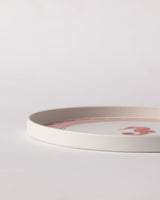 Plastic Round Serving Tray - Contemporary Two - Tone Design - TryAladdin