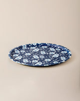 Plastic Round Serving Tray - Reve Blue Vista Design - TryAladdin