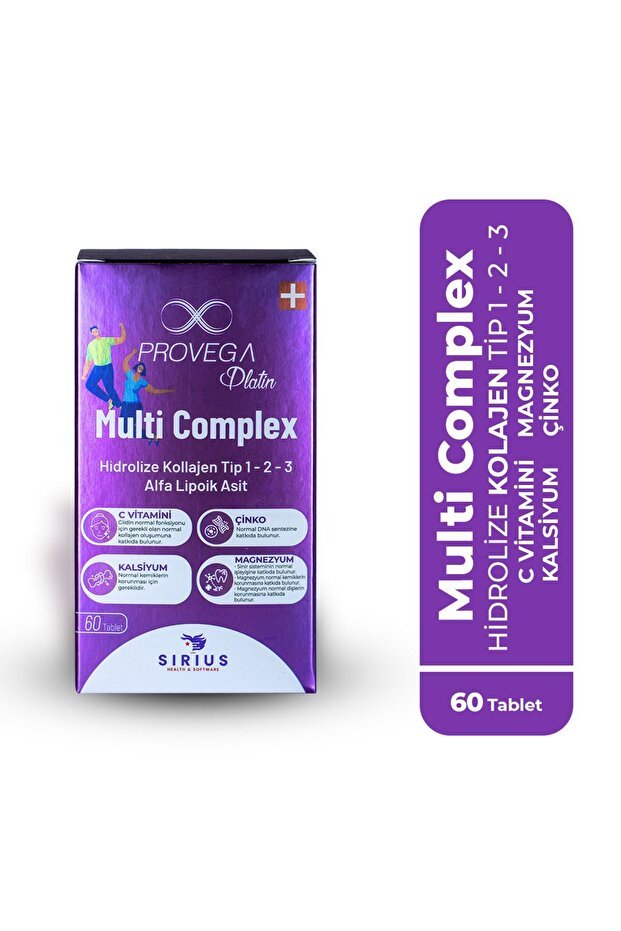 Platin Multi Complex Collagen & Vitamin Tablets - 60 Count - TryAladdin