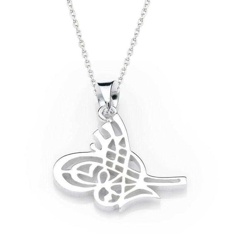 Sterling Silver Tughra Pendant Necklace - Ottoman Filigree Design