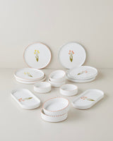Professional Grade Ceramic Breakfast Dinnerware Set 14 Piece 6 Person Colorful