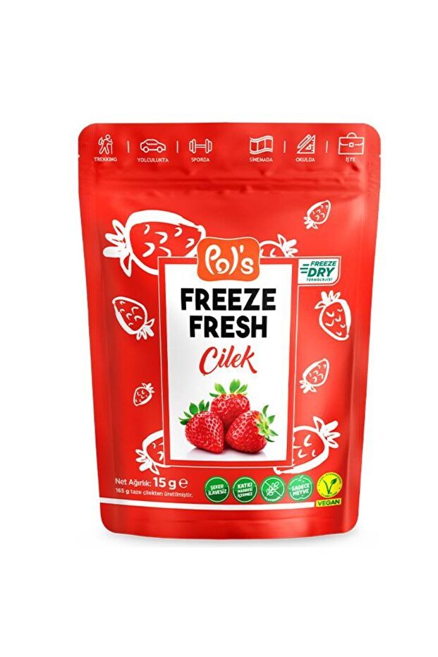 Pol'S Premium Freeze - Dried Strawberry Slices - 15g - TryAladdin