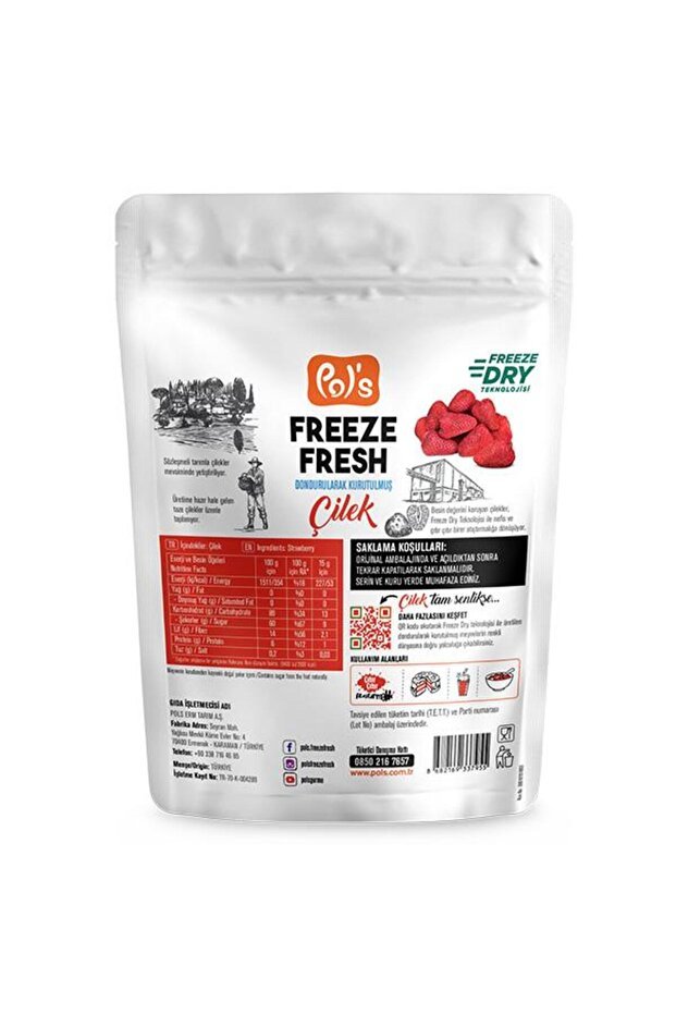 Pol'S Premium Freeze - Dried Strawberry Slices - 15g - TryAladdin