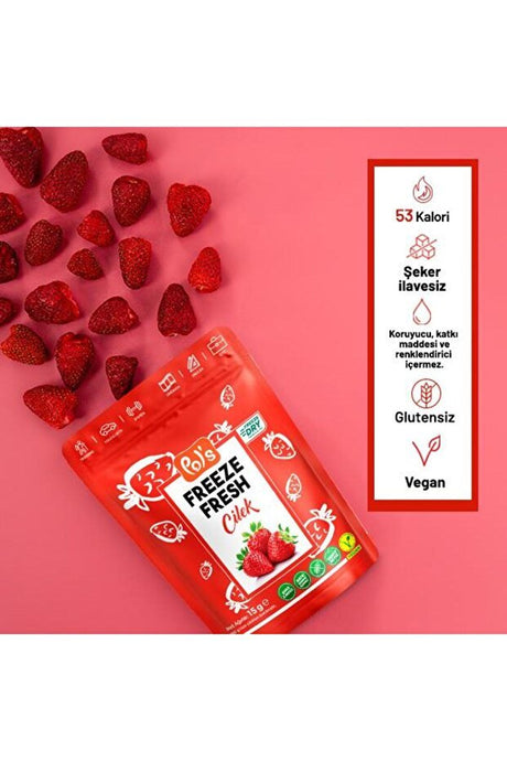 Pol'S Premium Freeze - Dried Strawberry Slices - 15g - TryAladdin