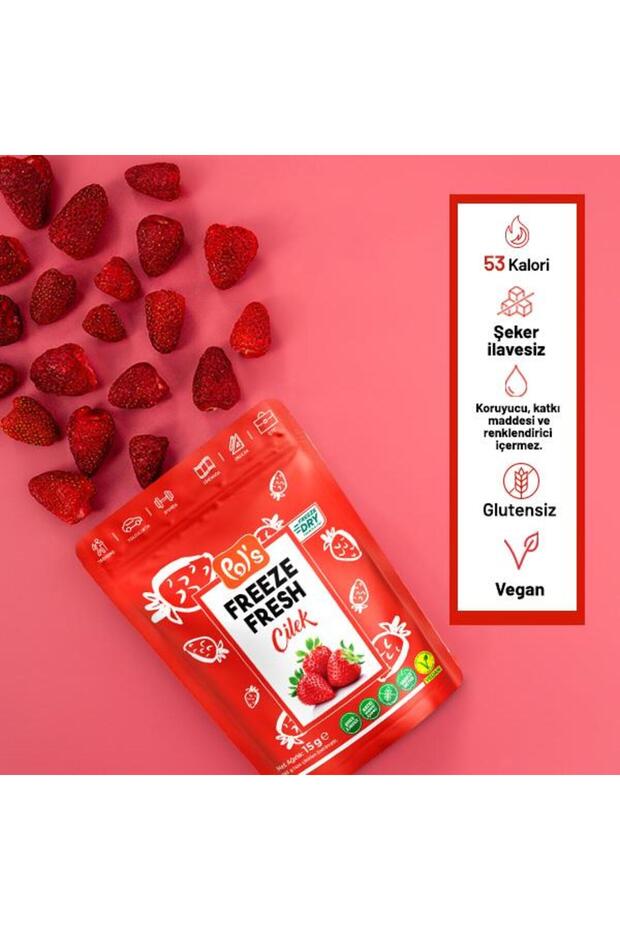 Pol'S Premium Freeze - Dried Strawberry Slices - 15g - TryAladdin