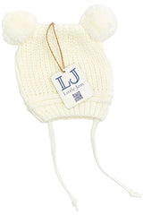 Pom - Pom Knitted Baby Hat with Tie - Straps - TryAladdin