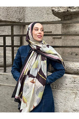 Poppy Pattern Bamboo Shawl - Soft & Lightweight - TryAladdin