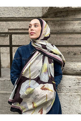 Poppy Pattern Bamboo Shawl - Soft & Lightweight - TryAladdin
