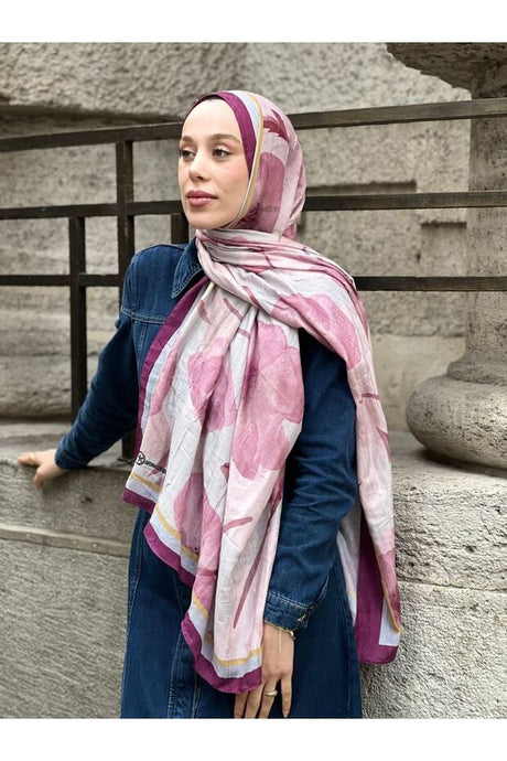 Poppy Pattern Bamboo Shawl - Soft & Stylish - TryAladdin